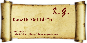 Kuczik Gellén névjegykártya